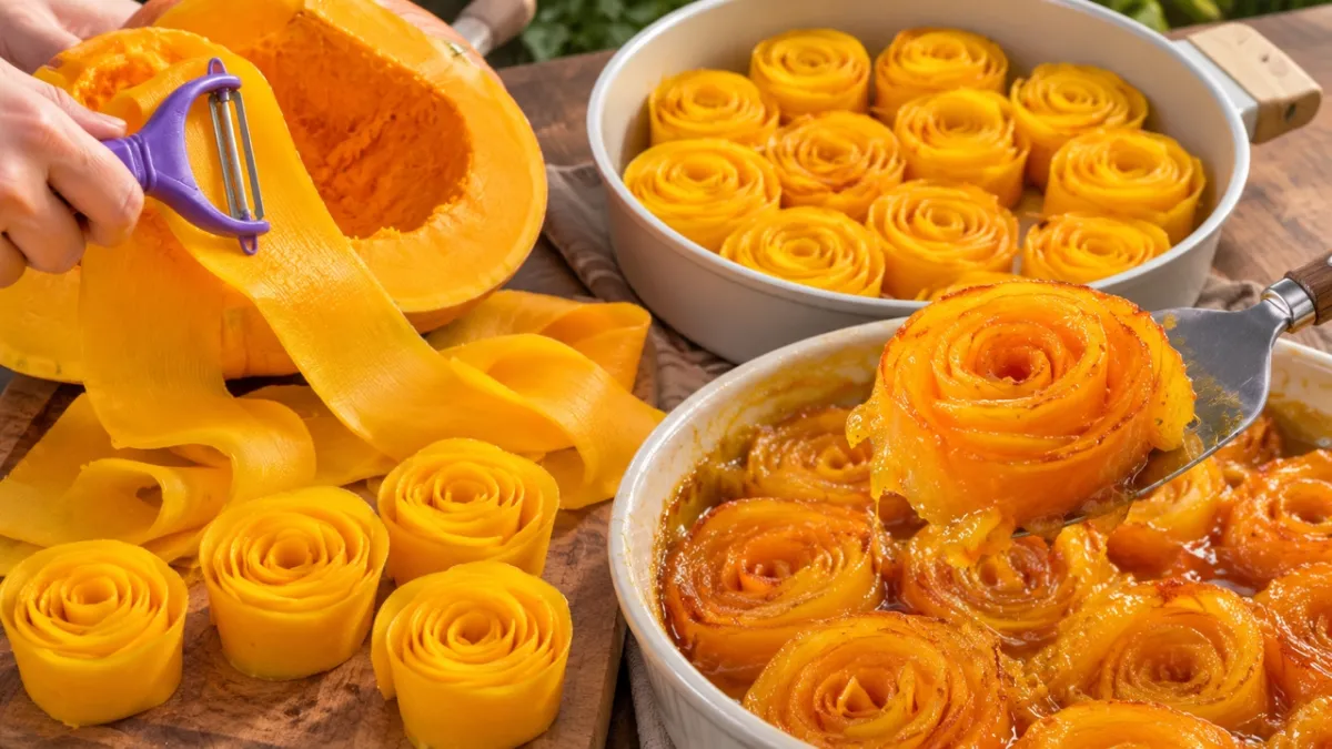 Тыква да сахар с водой, а не каша — безумно красиво и вкусно: как картошку чищу и скручиваю в «розочки»