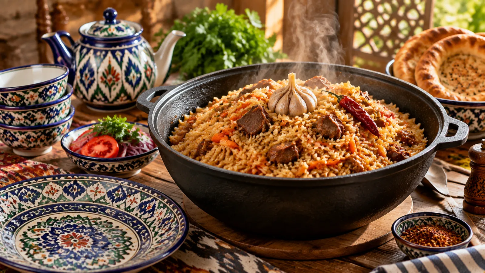 Кидаю 1 кусочек  — плов получается рассыпчатый, как в узбекском ресторане: больше никакой липкой каши